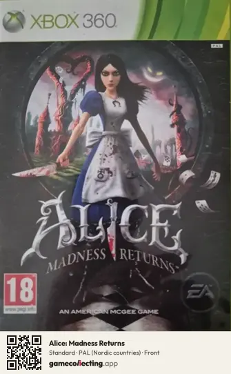 Alice: Madness Returns Xbox 360, Nordic countries box front