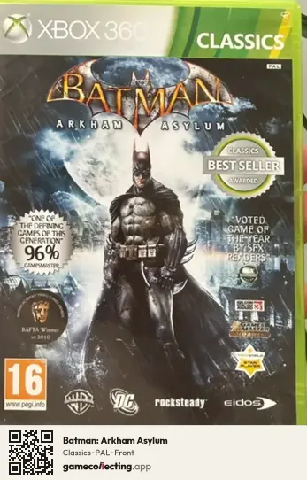 Batman: Arkham Asylum Xbox 360, PAL box front