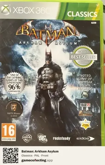 Batman: Arkham Asylum Xbox 360, PAL box front