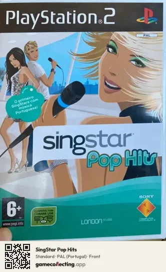 SingStar Pop Hits PlayStation 2, Portugal box front