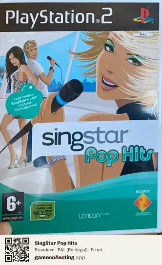 SingStar Pop Hits PlayStation 2, Portugal box front