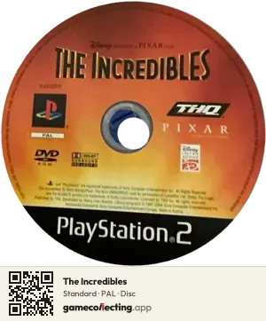 The Incredibles PlayStation 2, PAL disc