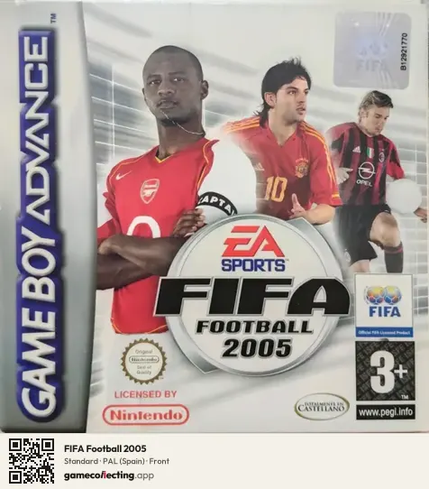 FIFA Football 2005 Game Boy Advance, Spain box front
