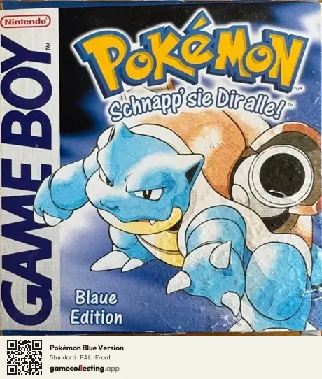 Pokémon Blue Version Game Boy, PAL box front
