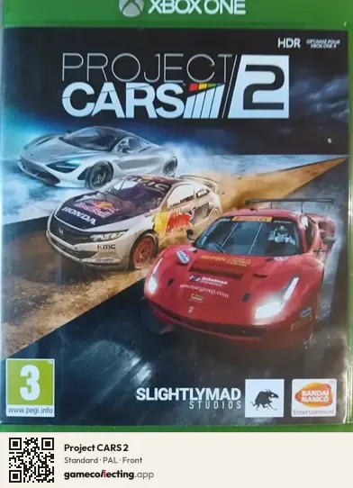 Project CARS 2 Xbox One, PAL box front