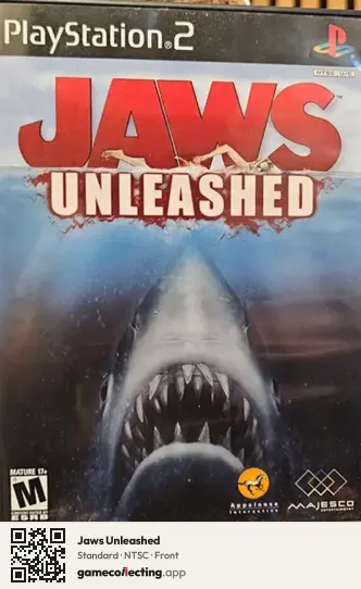 Jaws Unleashed PlayStation 2, NTSC box front