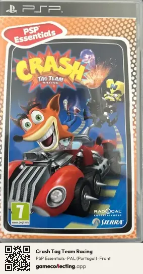 Crash Tag Team Racing PlayStation Portable, Portugal box front