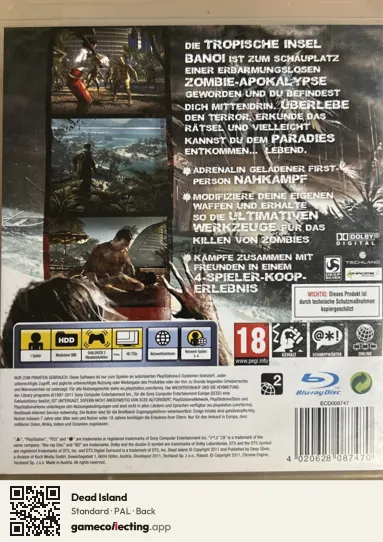 Dead Island PlayStation 3, PAL box back