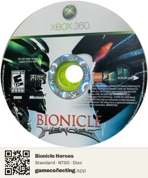 Bionicle Heroes Xbox 360, NTSC disc