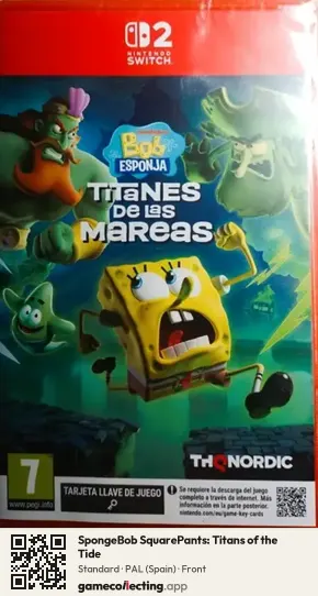 SpongeBob SquarePants: Titans of the Tide Nintendo Switch 2, Spain box front