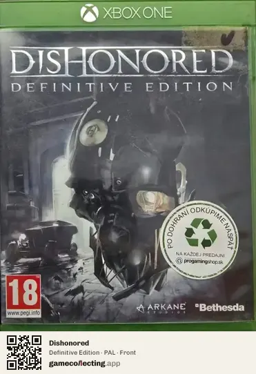 Dishonored Xbox One, PAL box front