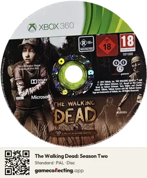 The Walking Dead: Season Two Xbox 360, PAL disc