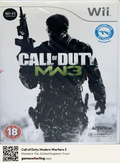Call of Duty: Modern Warfare 3 Nintendo Wii, United Kingdom box front