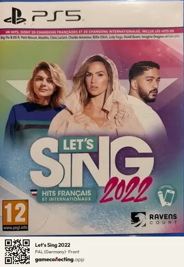 Let's Sing 2022 PlayStation 5, Germany box front
