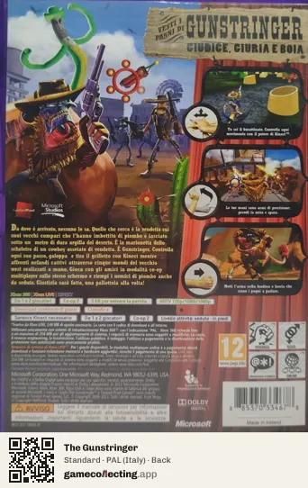 The Gunstringer Xbox 360, Italy box back