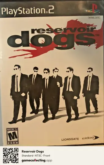 Reservoir Dogs PlayStation 2, NTSC box front