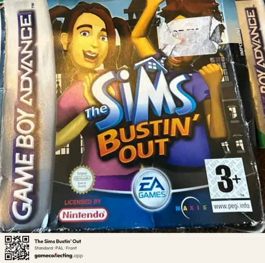 The Sims Bustin' Out Game Boy Advance, PAL box front