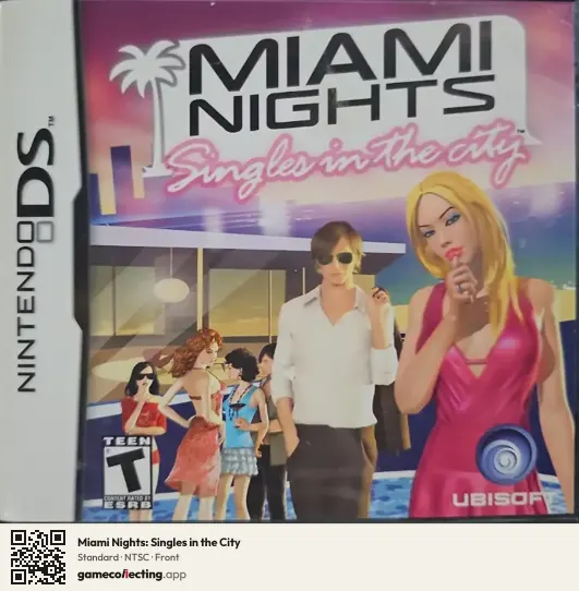 Miami Nights: Singles in the City Nintendo DS, NTSC box front
