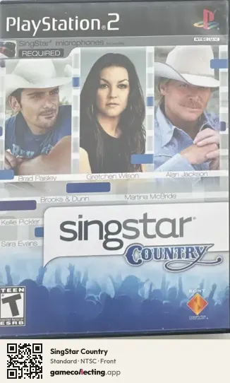 SingStar Country PlayStation 2, NTSC box front