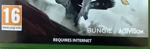 Destiny 2, the PEGI square on its front