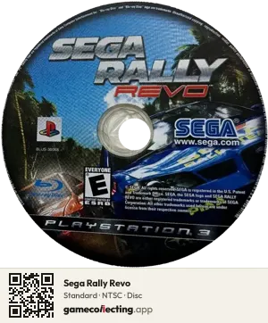 Sega Rally Revo PlayStation 3, NTSC disc