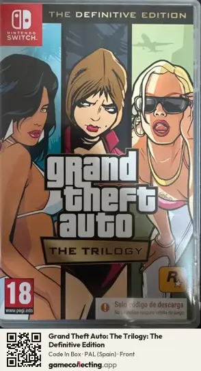 Grand Theft Auto: The Trilogy: The Definitive Edition Nintendo Switch, Spain box front