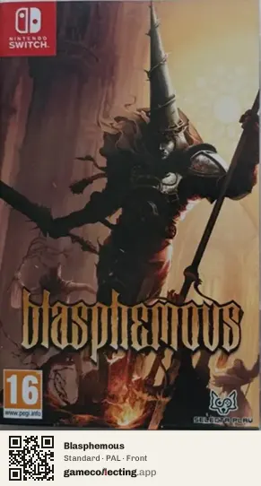 Blasphemous Nintendo Switch, PAL box front