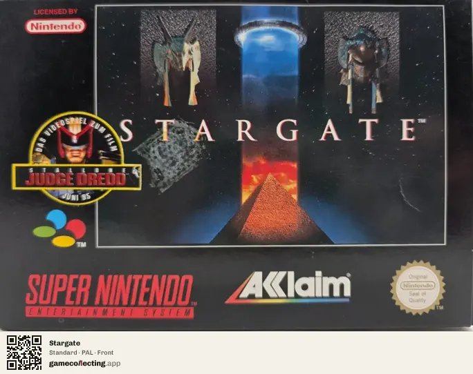 Stargate Super Nintendo Entertainment System, PAL box front
