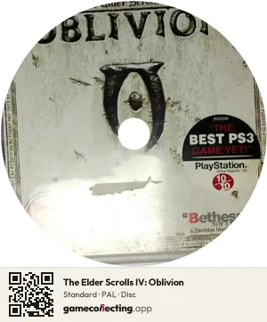 The Elder Scrolls IV: Oblivion PlayStation 3, PAL disc
