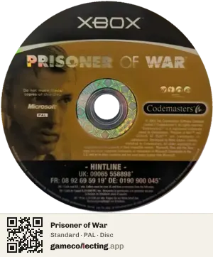Prisoner of War Xbox, PAL disc
