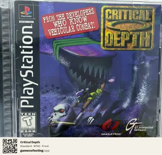 Critical Depth PlayStation, NTSC box front
