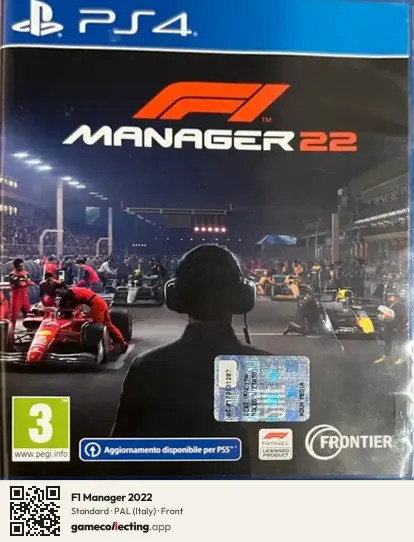 F1 Manager 2022 PlayStation 4, Italy box front