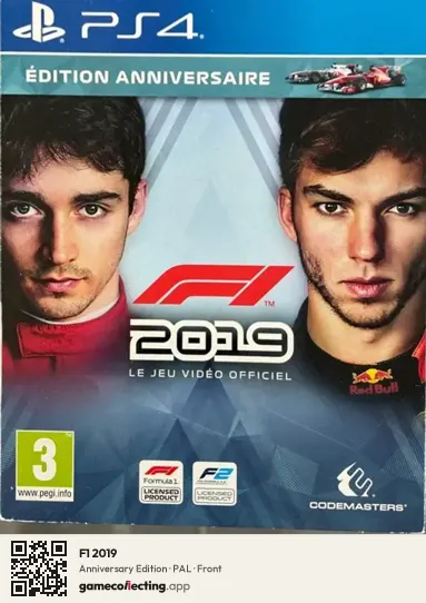 F1 2019 PlayStation 4, PAL box front