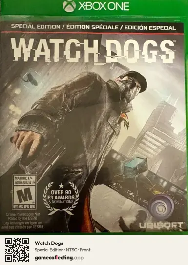 Watch Dogs Xbox One, NTSC box front