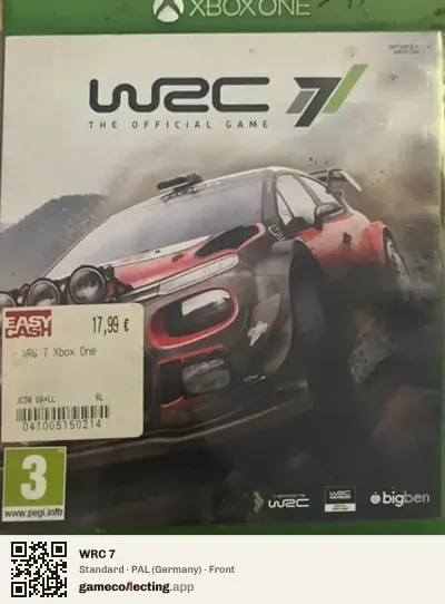 WRC 7 Xbox One, Germany box front