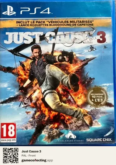 Just Cause 3 PlayStation 4, PAL box front