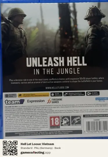 Hell Let Loose: Vietnam PlayStation 5, Germany box back