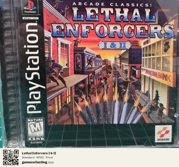 Lethal Enforcers I & II PlayStation, NTSC box front
