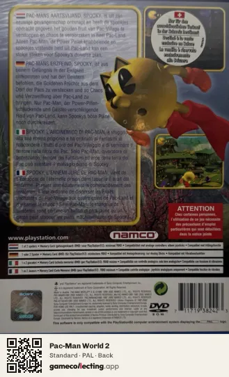 Pac-Man World 2 PlayStation 2, PAL box back