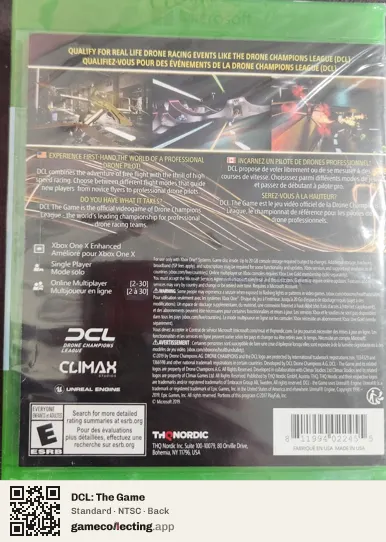 DCL: The Game Xbox One, NTSC box back