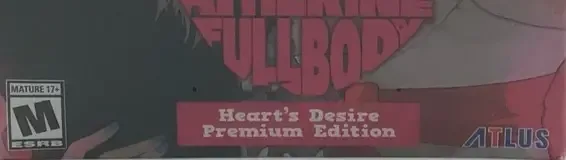 Catherine: Full Body, the ESRB box on its front