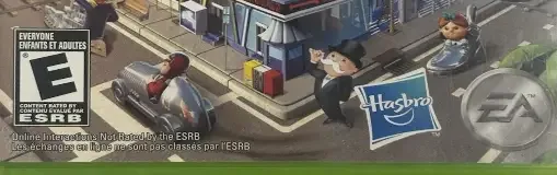 Monopoly Streets, the ESRB box on its front