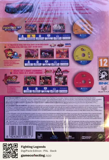 Fighting Legends PlayStation 4, PAL box back