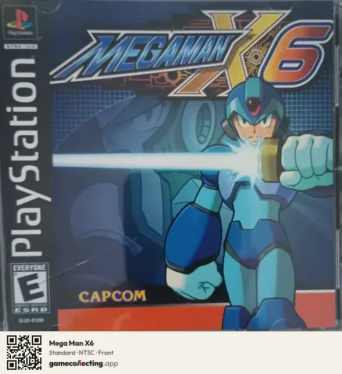 Mega Man X6 PlayStation, NTSC box front