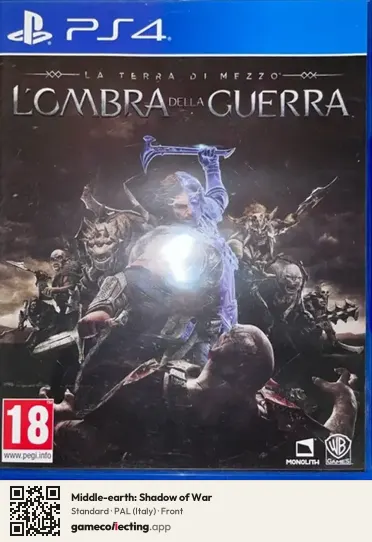 Middle-earth: Shadow of War PlayStation 4, Italy box front