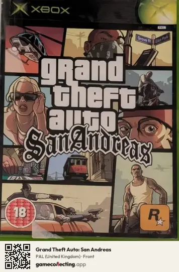 Grand Theft Auto: San Andreas Xbox, United Kingdom box front