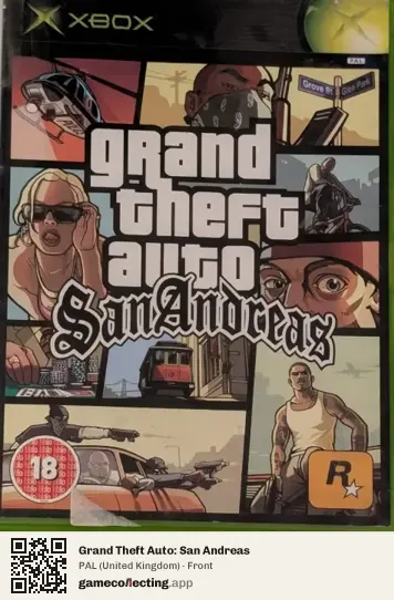 Grand Theft Auto: San Andreas Xbox, United Kingdom box front