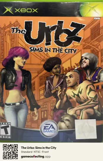 The Urbz: Sims in the City Xbox, NTSC box front