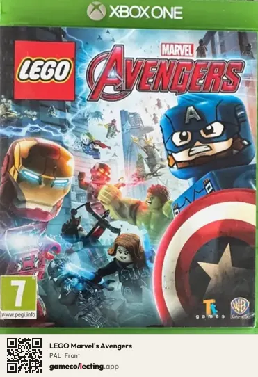 LEGO Marvel's Avengers Xbox One, PAL box front