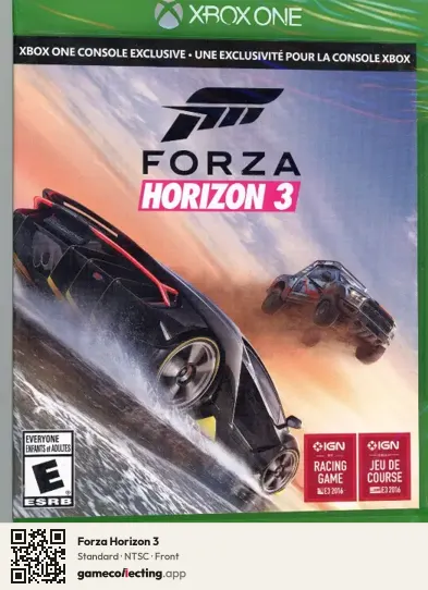Forza Horizon 3 Xbox One, NTSC box front